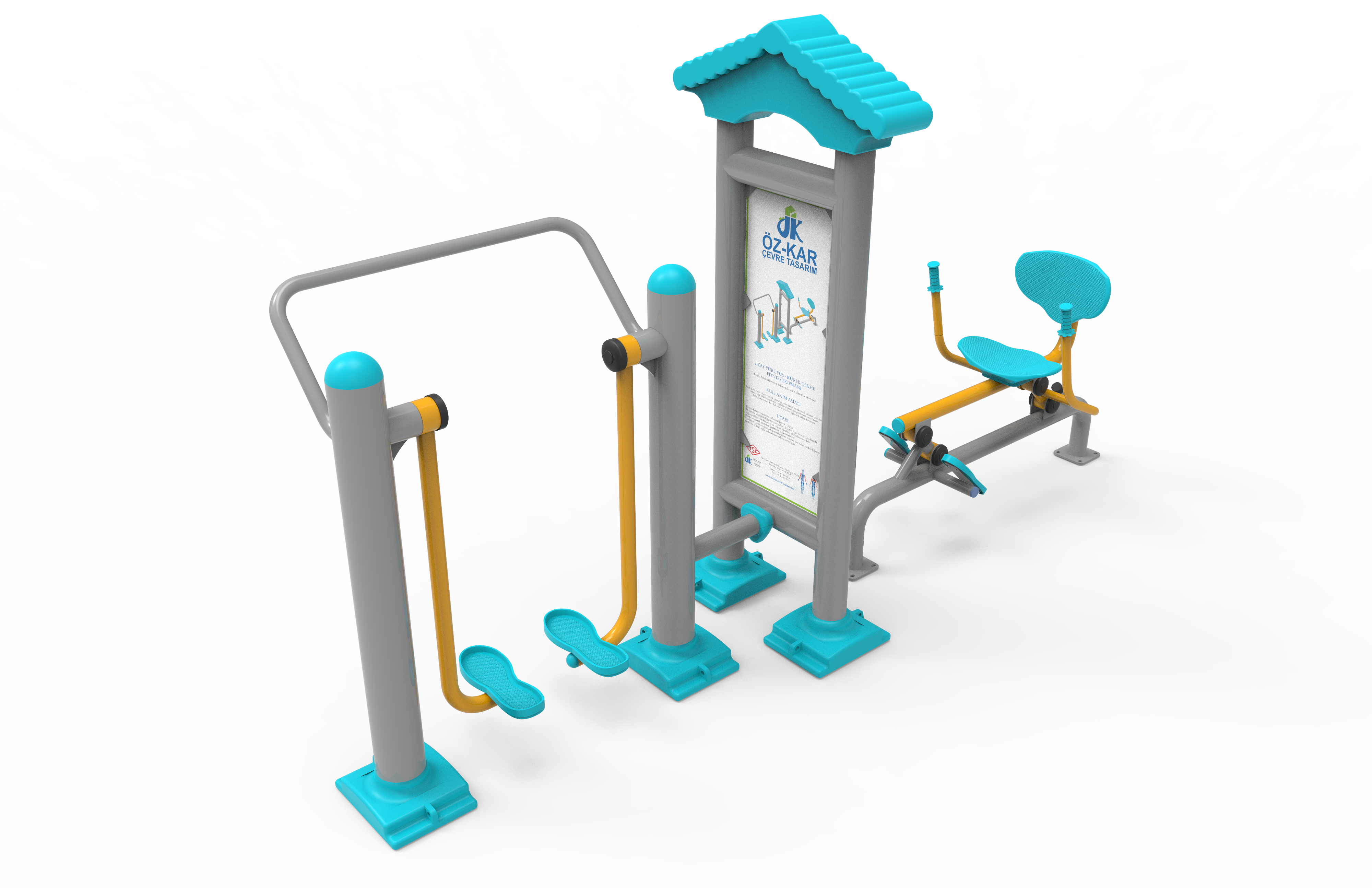 Kurek Cekme ve Uzay Yurusu Aleti PF-207 | Dış Mekan Spor Aletleri | Erse Kent Mobilyaları